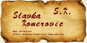 Slavka Komerović vizit kartica